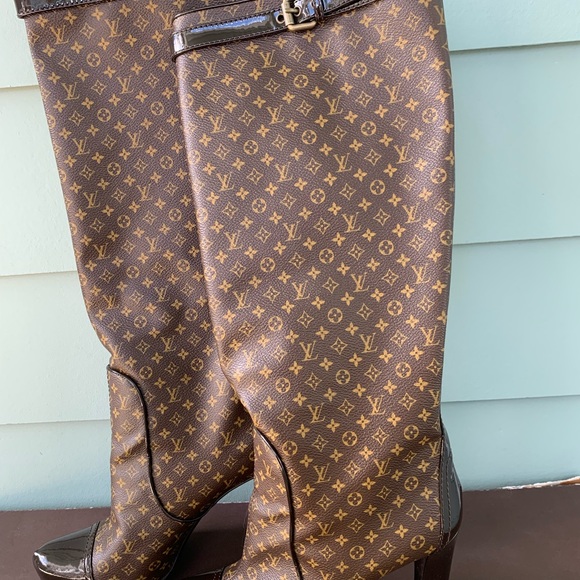 Louis Vuitton Idole knee high boot monogram canvas - Picture 2 of 6